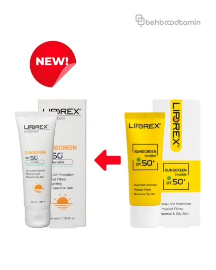 کرم ضد آفتاب پوست چرب لیپورکس Liporex حجم 40 میلی لیتر
