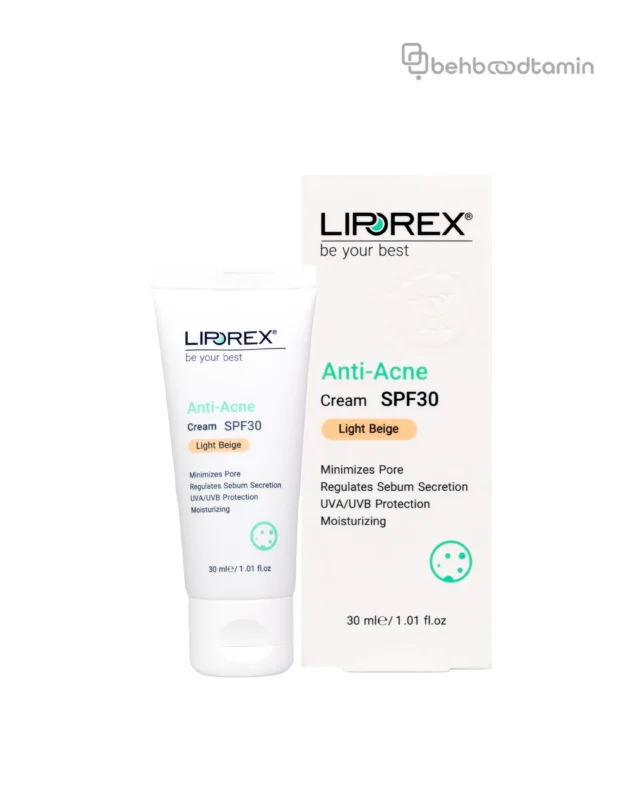 کرم ضد جوش رنگی لیپورکس Liporex حجم 30 میلی لیتر