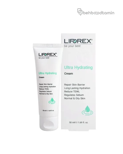 کرم آبرسان مناسب پوست نرمال تا چرب لیپورکس Liporex حجم 50 میلی لیتر